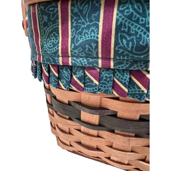 Longaberger Snowflake Basket 1997 Christmas Collection Liner & Divider Insert - Picture 3 of 16